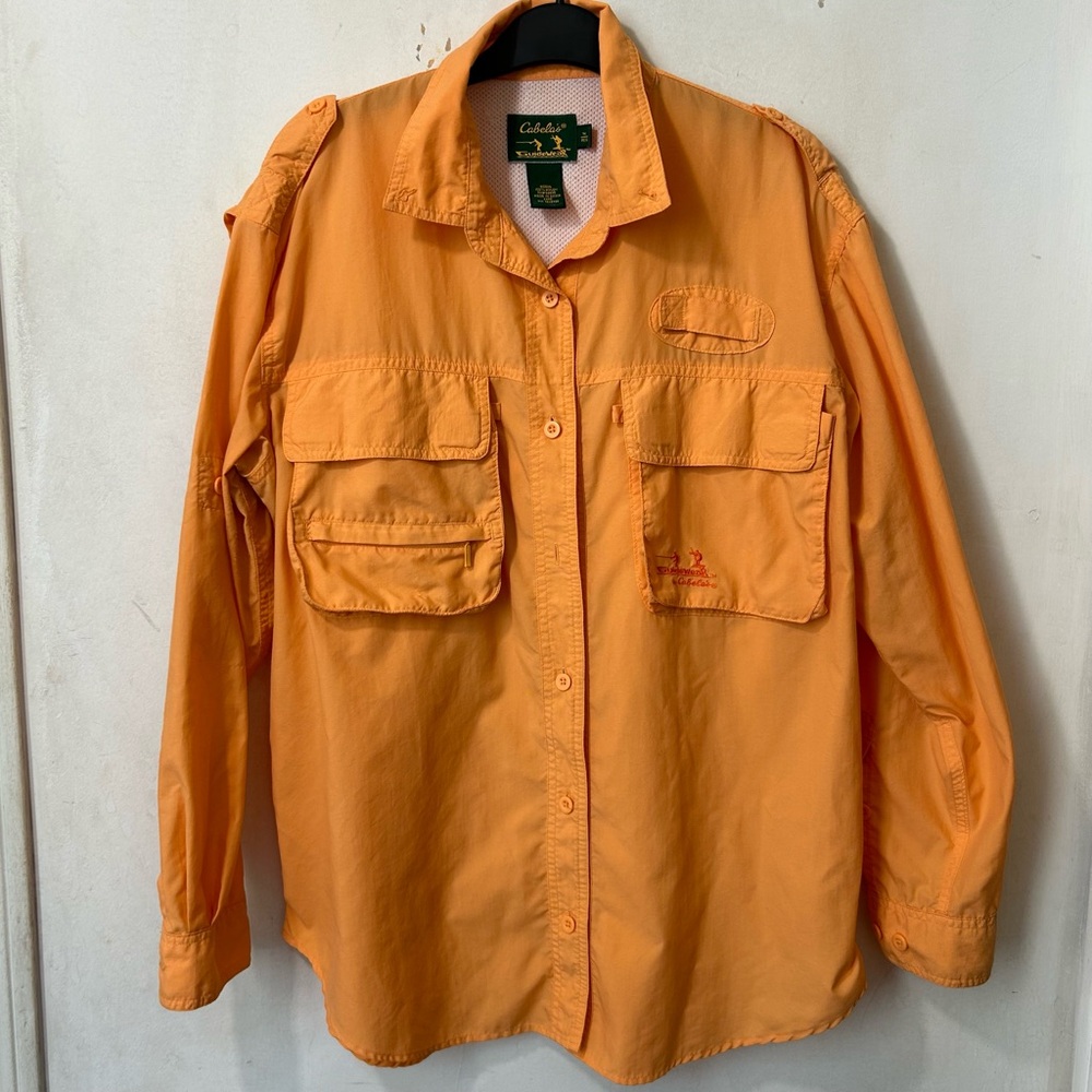 Cabela’s Guidewear Women’s Fishing Camp Shirt Vented With UV Protection Size M